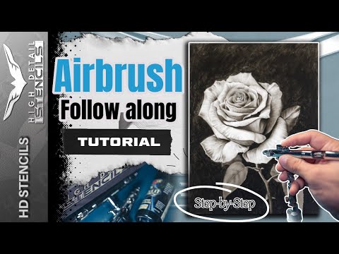 Rose HD Stencil with tutorial